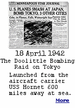 On April 18, 1942, the Doolittle Raid saw 16 U.S. Army B-25B Mitchell bombers, led by Lt. Col. James Doolittle, launched from the USS Hornet to strike Tokyo and other Japanese cities, providing a major U.S. morale boost following Pearl Harbor. While causing minimal damage, it demonstrated Japan's vulnerability, forcing them to divert defense resources and influencing the pivotal Battle of Midway.